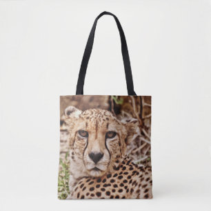 Cheetah Cat Mittlere große Tasche