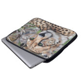 Cheetah Cat Nature Laptop Sleeve Cover (Vorne Knopf)
