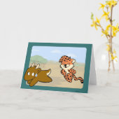 Cheetah Chasing Antelope Karte (Gelbe Blume)