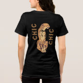 Cheetah Chic Graphic fett moderner T - Shirt (Rückseite)