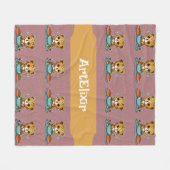 Cheetah Cooking Pattern Fleecedecke (Vorderseite (Horizontal))