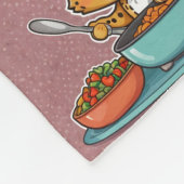 Cheetah Cooking Pattern Fleecedecke (Ecke)