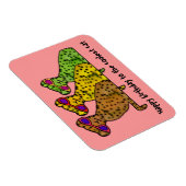 Cheetah Cool Cats Happy Birthday Premium Magnet (Rechte Seite)