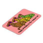 Cheetah Cool Cats Happy Birthday Premium Magnet (Linke Seite)