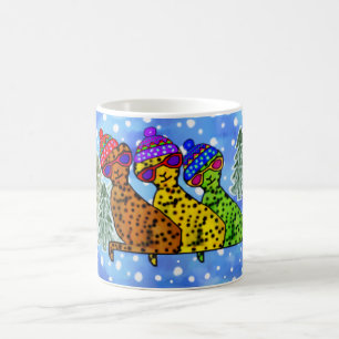 Cheetah-coole Katzen-Schnee-TagesTassen Kaffeetasse