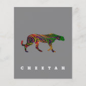 Cheetah cooles Design| Tiergeschenk Flyer (Hinten)