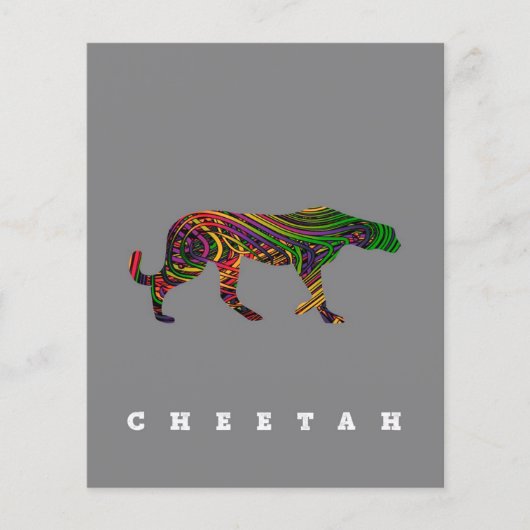 Cheetah cooles Design| Tiergeschenk Flyer (Vorne)