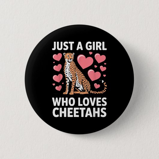 Cheetah Costume For Women Girls African Cheetah Lo Button (Vorderseite)
