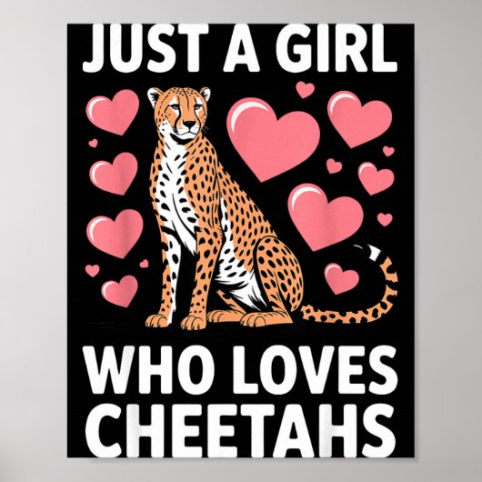 Cheetah Costume For Women Girls African Cheetah Lo Poster (Vorne)