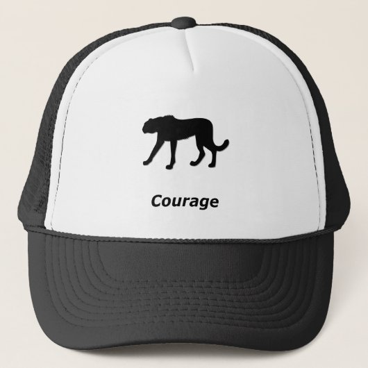 Cheetah Courage Truckerkappe (Vorderseite)