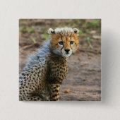 Cheetah Cub Acinonyx Jubatus Button (Vorderseite)