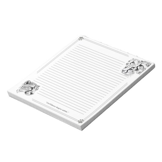 Cheetah Cubs Confidence with Lines Notizblock (Rotiert)