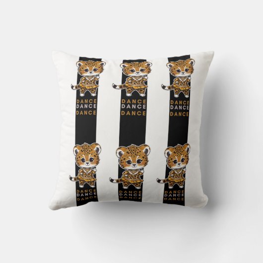 Cheetah Dancing Print Kissen (Rückseite)