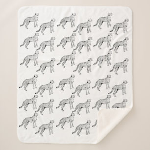 Cheetah Design Blanket Sherpadecke