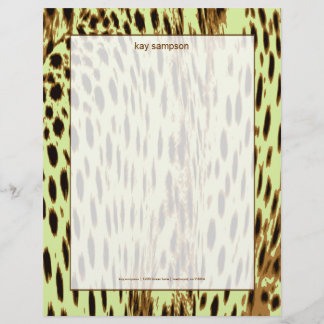 Cheetah-Druck, Kellerhintergrund Briefbogen