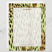 Cheetah-Druck, Kellerhintergrund Briefbogen (Vorne/Hinten)