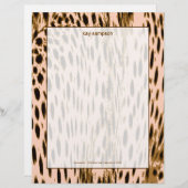 Cheetah-Druck, rosa Hintergrund Briefkopf (Vorne/Hinten)