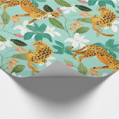 Cheetah Dschungel, Wildtiere Natur Wildkatzen Tige Geschenkpapier (Ecke)