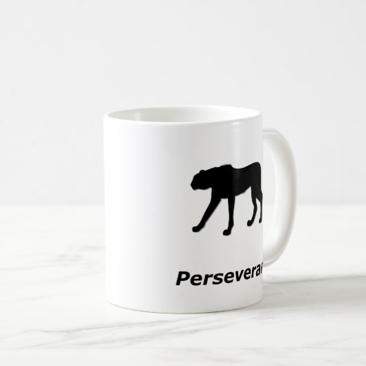 Cheetah Durchhaltevermögen Kaffeetasse (VorderseiteRechts)