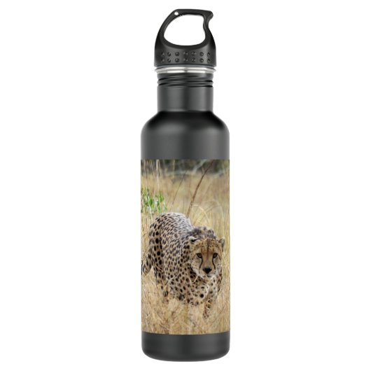 Cheetah Edelstahl Wasserflasche Edelstahlflasche (Vorderseite)
