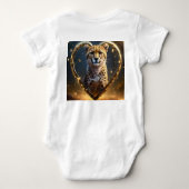 Cheetah: Ein goldenes Liebe Herz Baby Strampler (Rückseite)