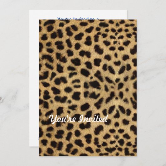 Cheetah Einladung (Vorne/Hinten)