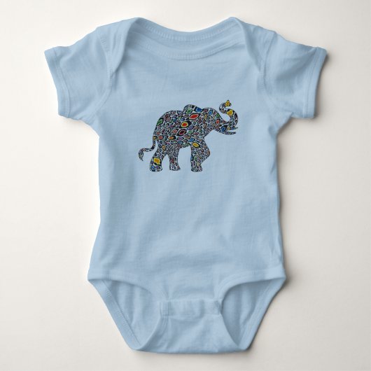Cheetah Elephant Baby Strampler (Vorderseite)