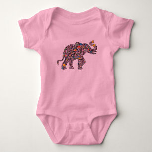 Cheetah Elephant Baby Strampler
