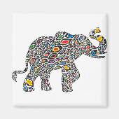 Cheetah Elephant Magnet (Vorne)