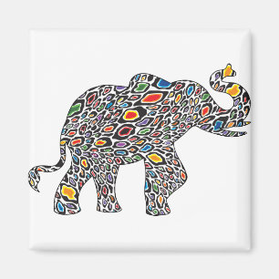 Cheetah Elephant Magnet