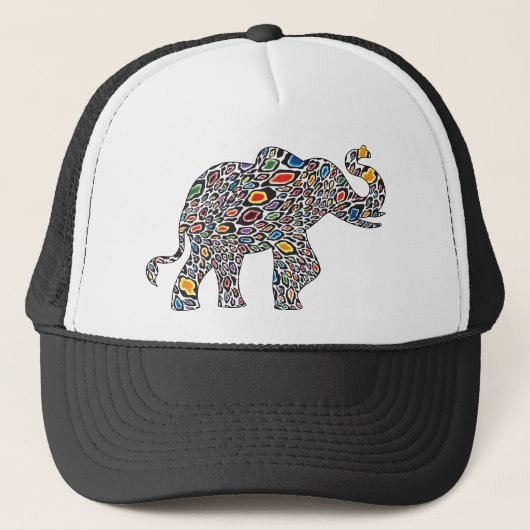 Cheetah Elephant Truckerkappe (Vorderseite)