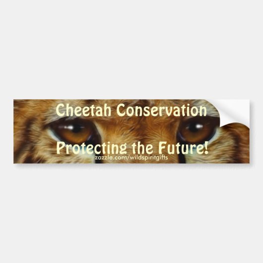 CHEETAH EYES Wildlife Conservation AUTOAUFKLEBER (Vorne)