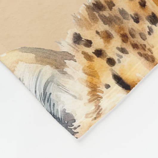Cheetah Face Fleecedecke (Ecke)