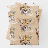 Cheetah Face Geschenkpapier Set (Beispiel)