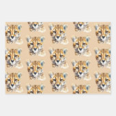 Cheetah Face Geschenkpapier Set (Vorderseite)