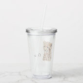 Cheetah Face Personalisiert Acryltrinkbecher (Rückseite)