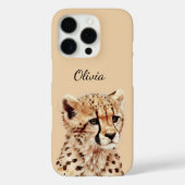 Cheetah Face Personalisiert Case-Mate iPhone Hülle (Rückseite)