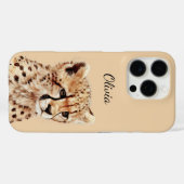 Cheetah Face Personalisiert Case-Mate iPhone Hülle (Rückseite (Horizontal))
