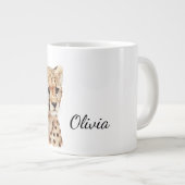 Cheetah Face Personalisiert Jumbo-Tasse (Vorderseite Rechts)