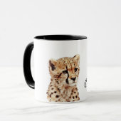Cheetah Face Personalisiert Kaffeetasse (Vorderseite Links)