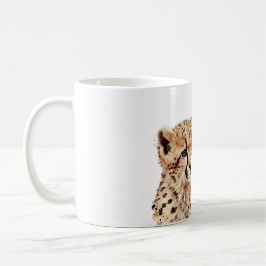 Cheetah Face Personalisiert Kaffeetasse (Links)