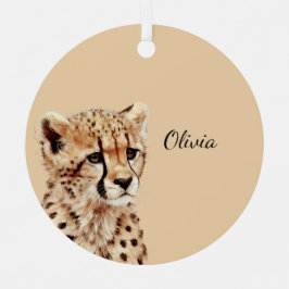 Cheetah Face Personalisiert Keramik Ornament