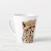 Cheetah Face Personalisiert Milchtasse (Linke Ecke)