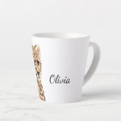 Cheetah Face Personalisiert Milchtasse (Rechte Ecke)