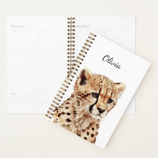 Cheetah Face Personalisiert Planer (Anzeige)