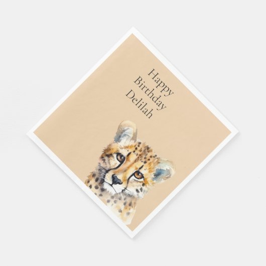 Cheetah Face Serviette (Ecke)