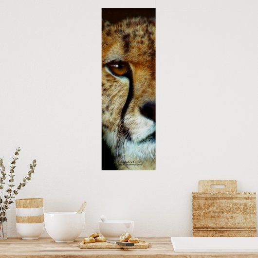 CHEETAH FACE Vertical Art Poster (Küche)