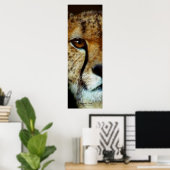 CHEETAH FACE Vertical Art Poster (Heimbüro)