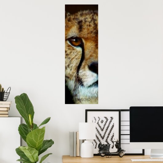 CHEETAH FACE Vertical Art Poster (Heimbüro)