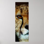 CHEETAH FACE Vertical Art Poster (Vorne)